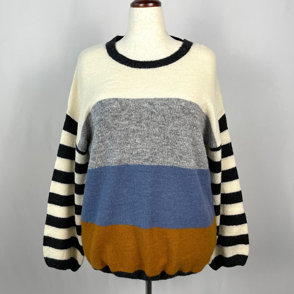 Ultra Soft Colorblock Womens Sweater Size L